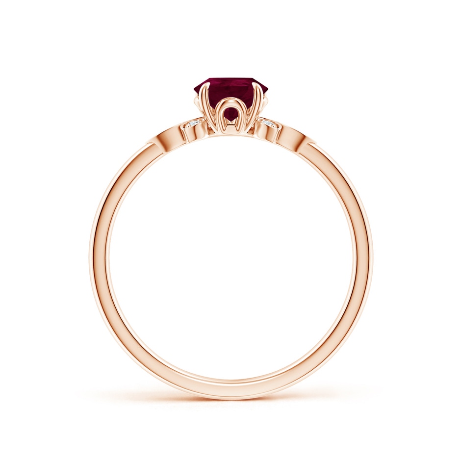 7x5mm A Nature-Inspired Pear-Shaped Ruby Engagement Ring in Rose Gold side 199