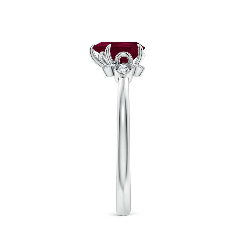 7x5mm A Nature-Inspired Pear-Shaped Ruby Engagement Ring in White Gold side 299