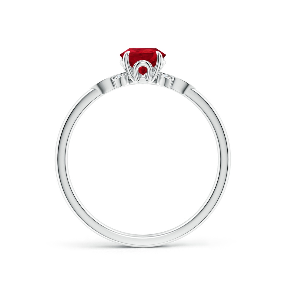7x5mm AAA Nature-Inspired Pear-Shaped Ruby Engagement Ring in White Gold side 199