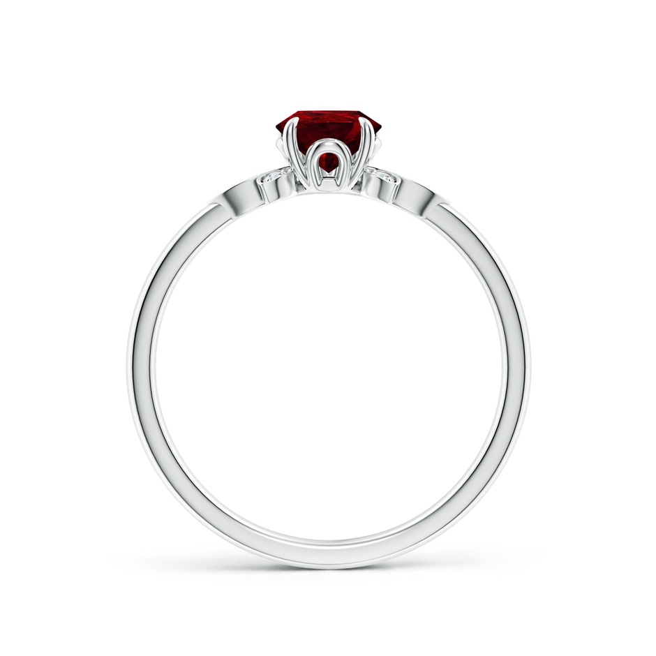 7x5mm AAAA Nature-Inspired Pear-Shaped Ruby Engagement Ring in P950 Platinum side 199