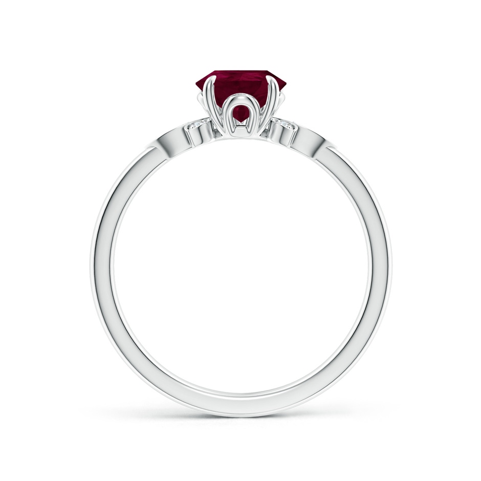 8x6mm A Nature-Inspired Pear-Shaped Ruby Engagement Ring in White Gold side 199