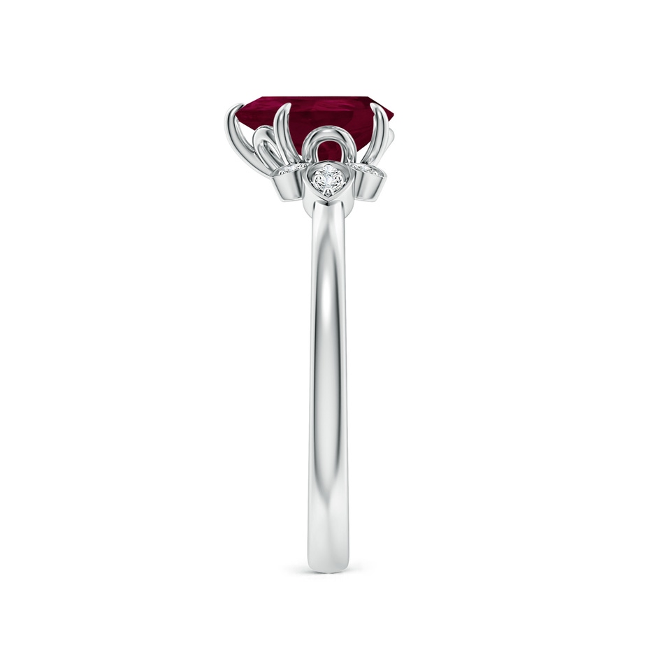 8x6mm A Nature-Inspired Pear-Shaped Ruby Engagement Ring in White Gold side 299
