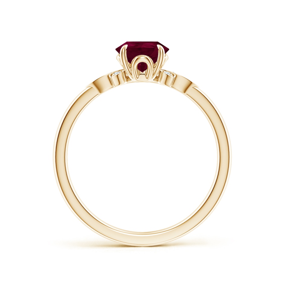 8x6mm A Nature-Inspired Pear-Shaped Ruby Engagement Ring in Yellow Gold side 199