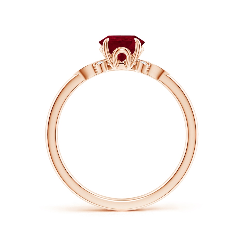 8x6mm AA Nature-Inspired Pear-Shaped Ruby Engagement Ring in 18K Rose Gold side 199