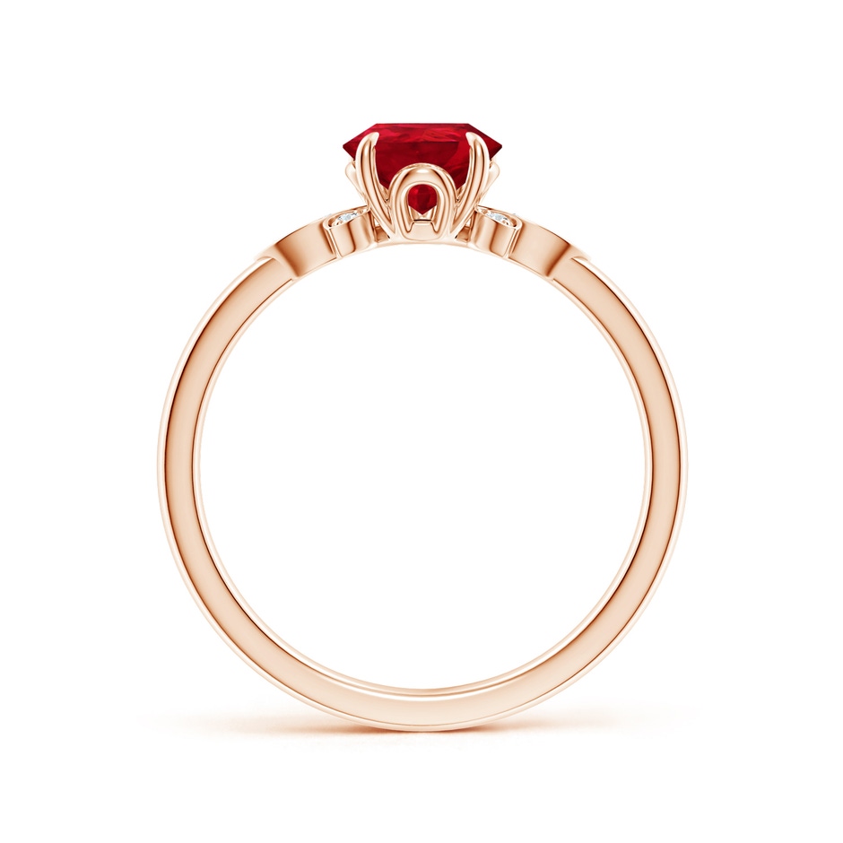8x6mm AAA Nature-Inspired Pear-Shaped Ruby Engagement Ring in Rose Gold side 199