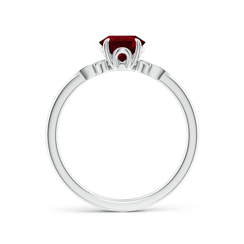 8x6mm AAAA Nature-Inspired Pear-Shaped Ruby Engagement Ring in P950 Platinum side 199