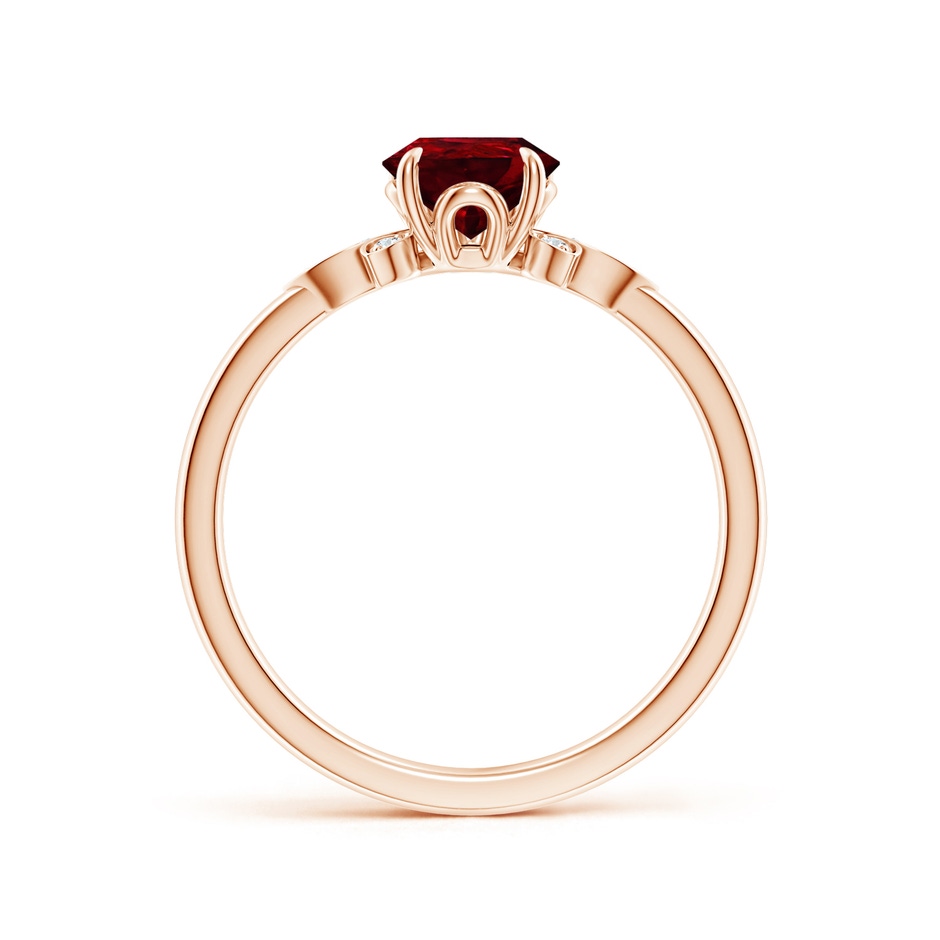 8x6mm AAAA Nature-Inspired Pear-Shaped Ruby Engagement Ring in Rose Gold side 199
