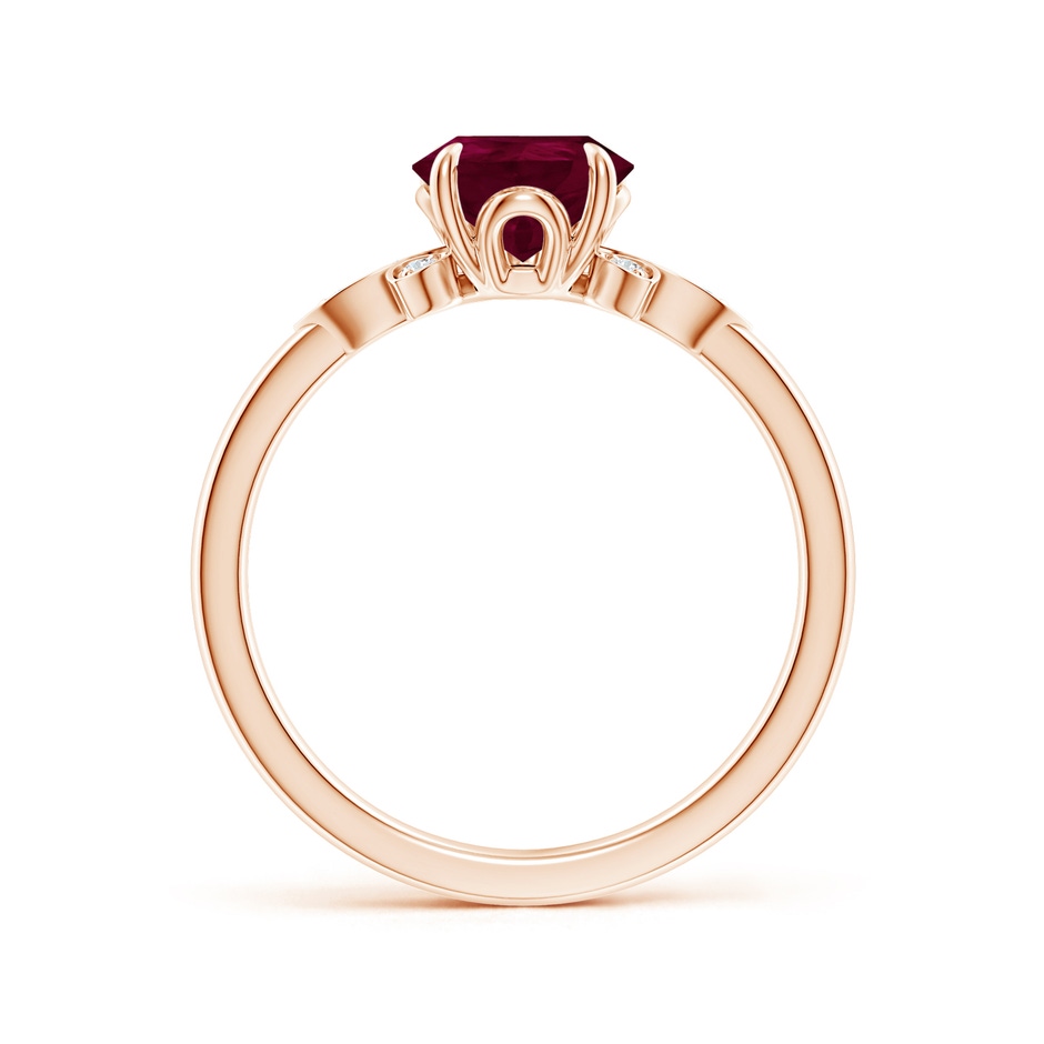 9x7mm A Nature-Inspired Pear-Shaped Ruby Engagement Ring in 18K Rose Gold side 199