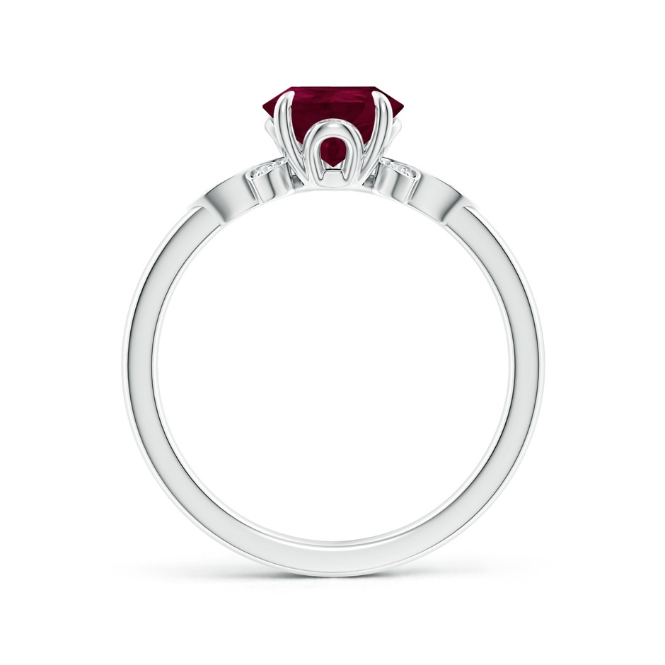 9x7mm A Nature-Inspired Pear-Shaped Ruby Engagement Ring in White Gold side 199