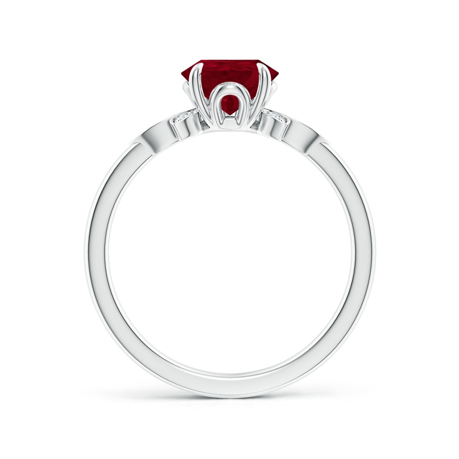 9x7mm AA Nature-Inspired Pear-Shaped Ruby Engagement Ring in White Gold side 199