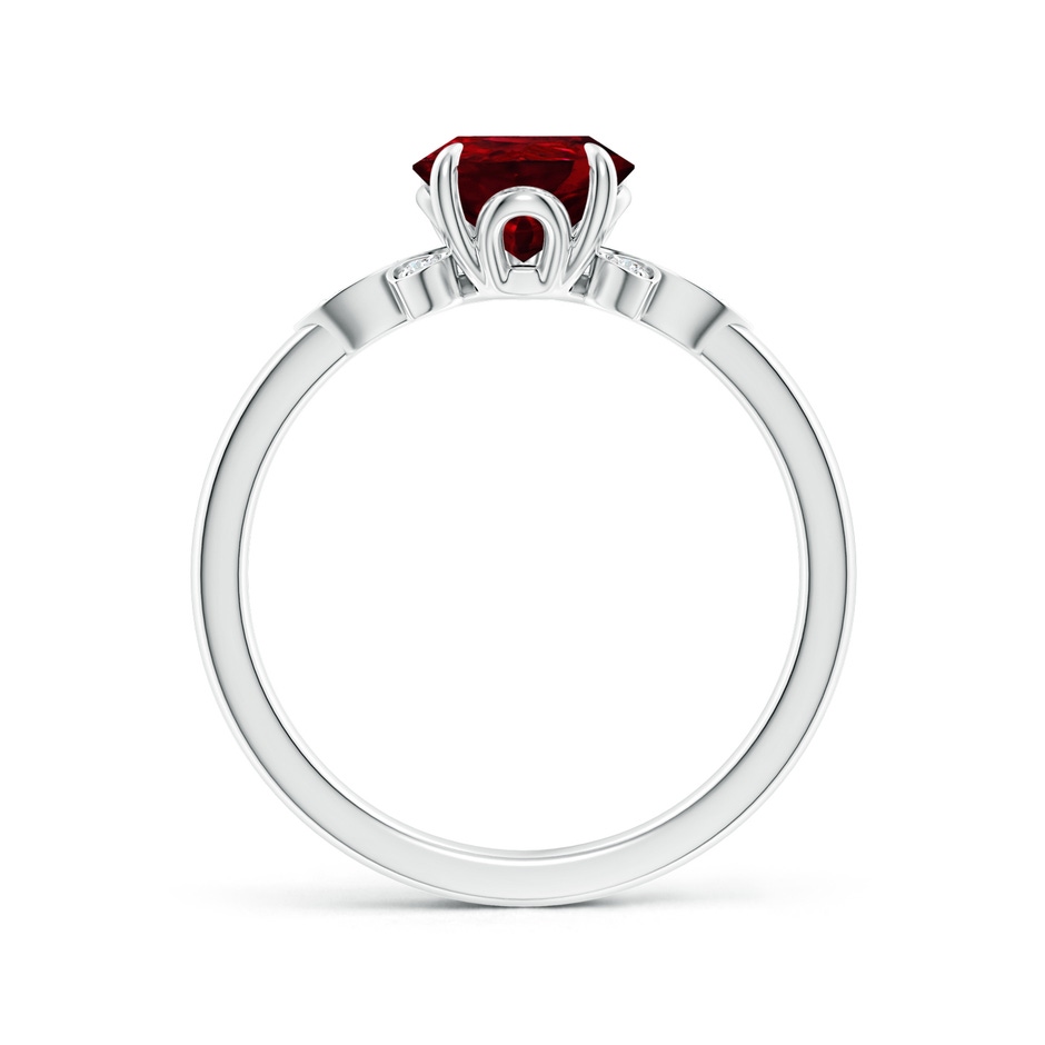 9x7mm AAAA Nature-Inspired Pear-Shaped Ruby Engagement Ring in P950 Platinum side 199