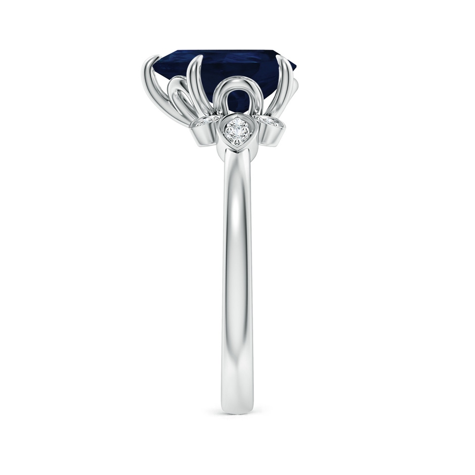 10x8mm A Nature-Inspired Pear-Shaped Blue Sapphire Engagement Ring in White Gold side 299