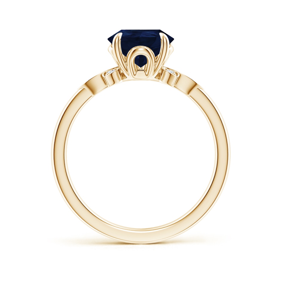 10x8mm A Nature-Inspired Pear-Shaped Blue Sapphire Engagement Ring in Yellow Gold side 199