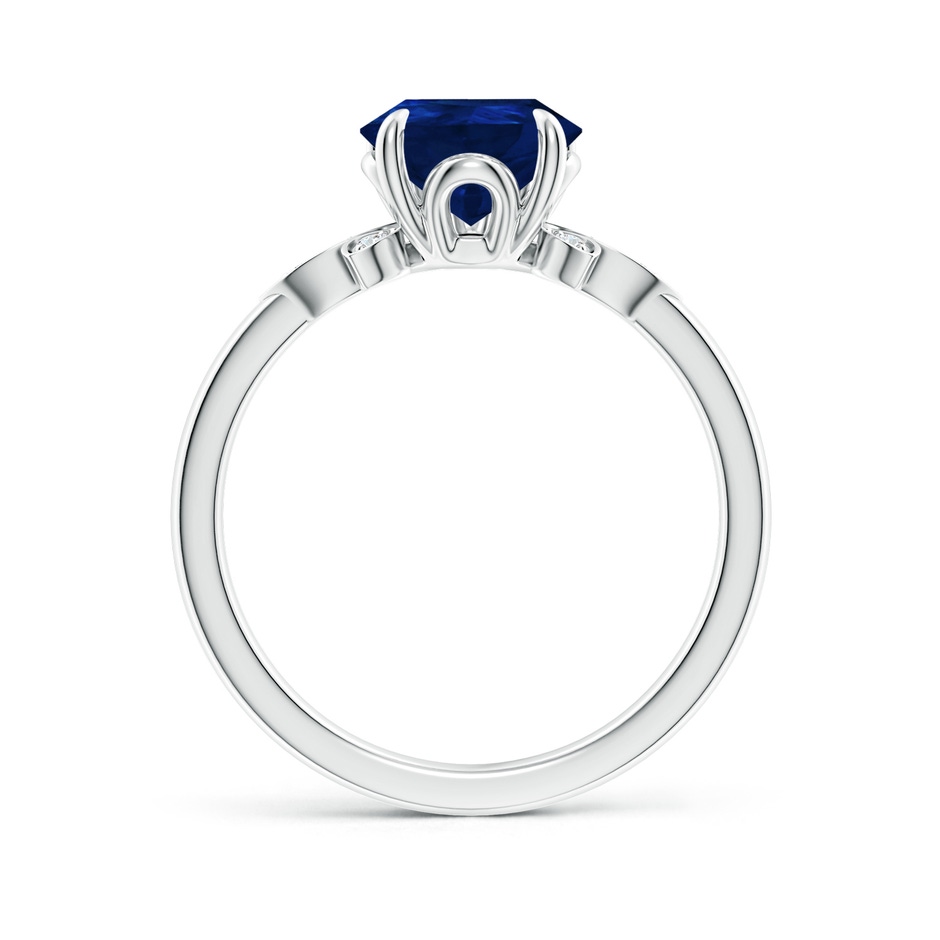 10x8mm AA Nature-Inspired Pear-Shaped Blue Sapphire Engagement Ring in P950 Platinum side 199