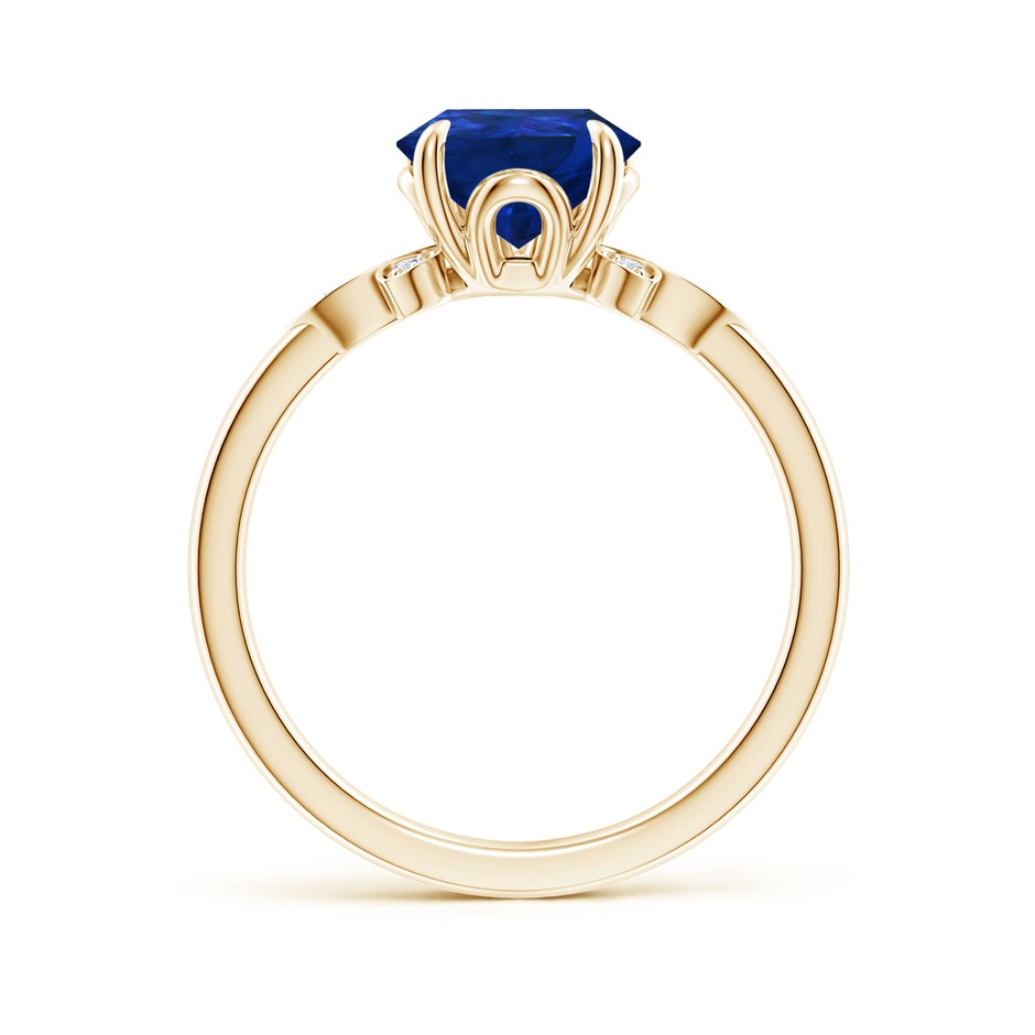 10x8mm AAA Nature-Inspired Pear-Shaped Blue Sapphire Engagement Ring in Yellow Gold side 199