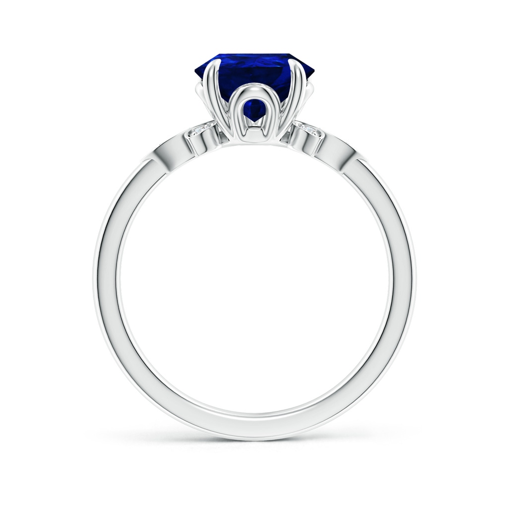 10x8mm AAAA Nature-Inspired Pear-Shaped Blue Sapphire Engagement Ring in P950 Platinum - side 199