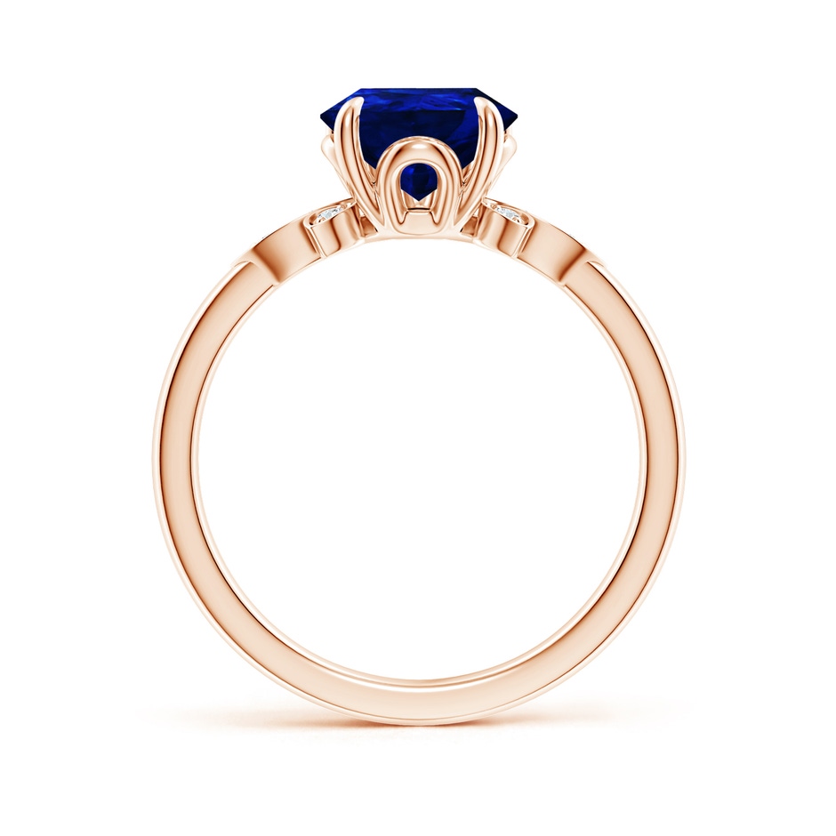 10x8mm AAAA Nature-Inspired Pear-Shaped Blue Sapphire Engagement Ring in Rose Gold side 199