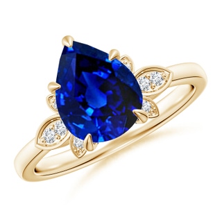 Pear Lab-Grown Lab Grown Blue Sapphire