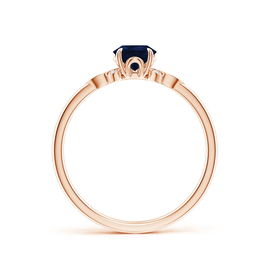 7x5mm A Nature-Inspired Pear-Shaped Blue Sapphire Engagement Ring in Rose Gold side 199
