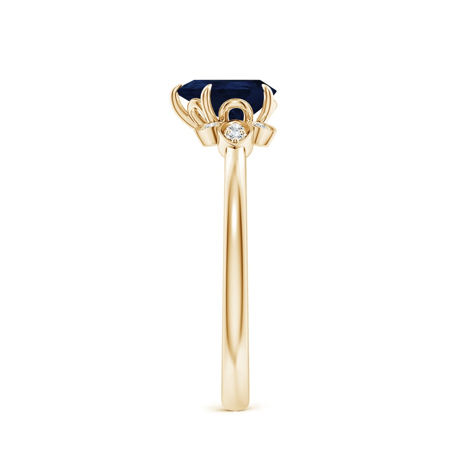 7x5mm A Nature-Inspired Pear-Shaped Blue Sapphire Engagement Ring in Yellow Gold side 299