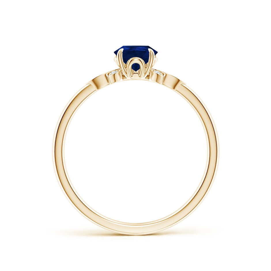 7x5mm AA Nature-Inspired Pear-Shaped Blue Sapphire Engagement Ring in Yellow Gold side 199