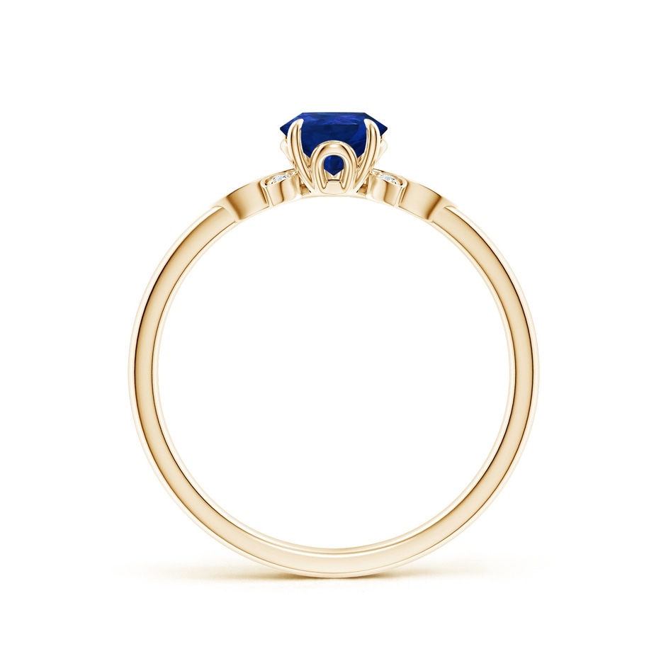 7x5mm AAA Nature-Inspired Pear-Shaped Blue Sapphire Engagement Ring in Yellow Gold side 199