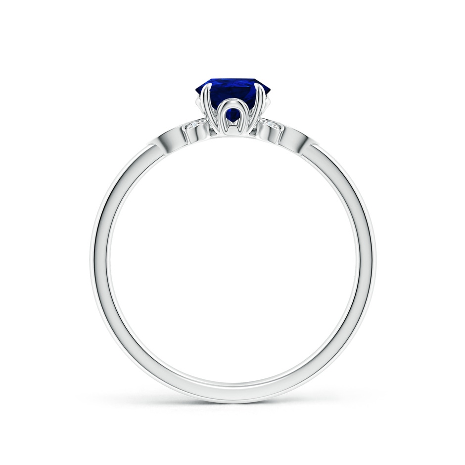 7x5mm AAAA Nature-Inspired Pear-Shaped Blue Sapphire Engagement Ring in White Gold side 199