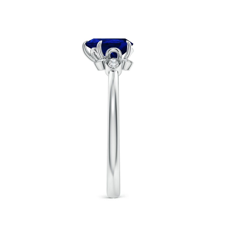 7x5mm AAAA Nature-Inspired Pear-Shaped Blue Sapphire Engagement Ring in White Gold side 299
