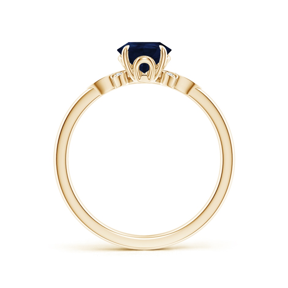 8x6mm A Nature-Inspired Pear-Shaped Blue Sapphire Engagement Ring in Yellow Gold side 199