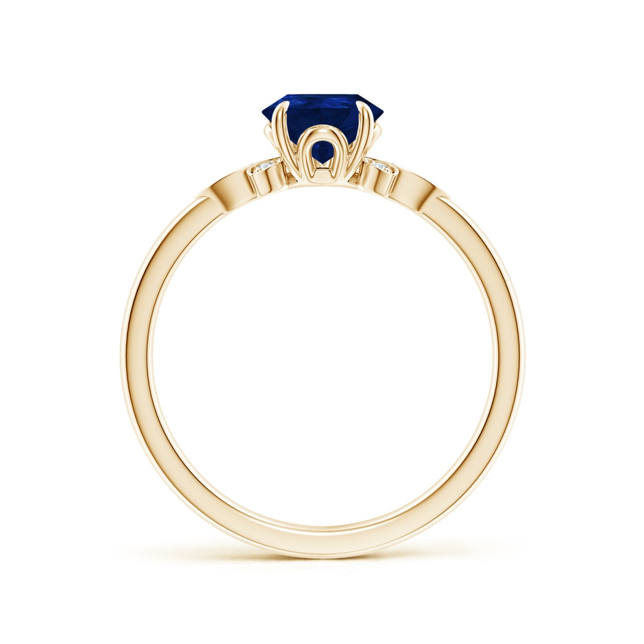 8x6mm AA Nature-Inspired Pear-Shaped Blue Sapphire Engagement Ring in Yellow Gold side 199