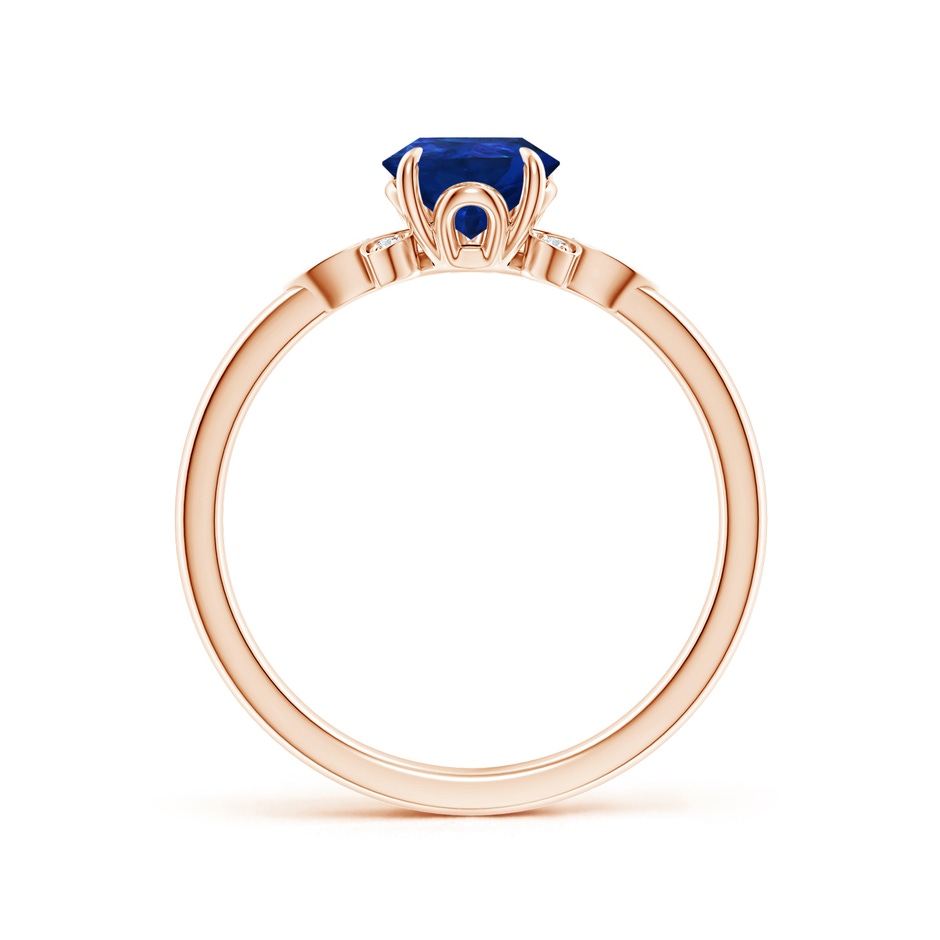 8x6mm AAA Nature-Inspired Pear-Shaped Blue Sapphire Engagement Ring in Rose Gold side 199