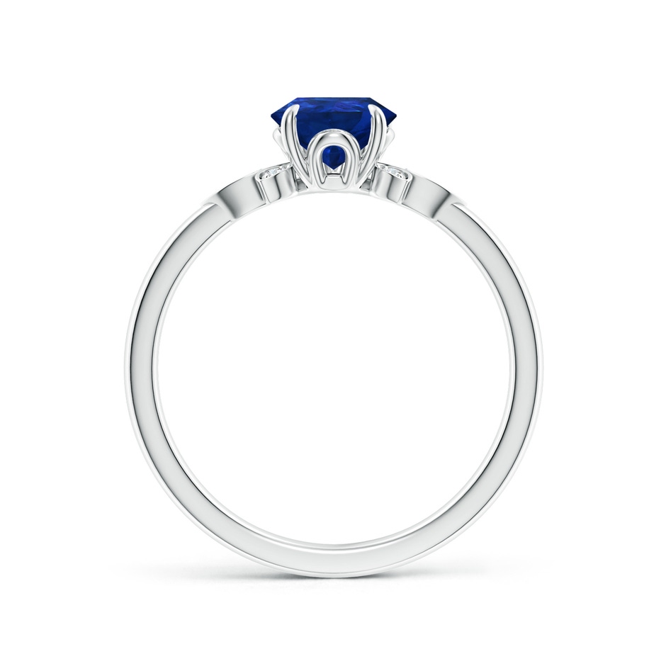 8x6mm AAA Nature-Inspired Pear-Shaped Blue Sapphire Engagement Ring in White Gold side 199