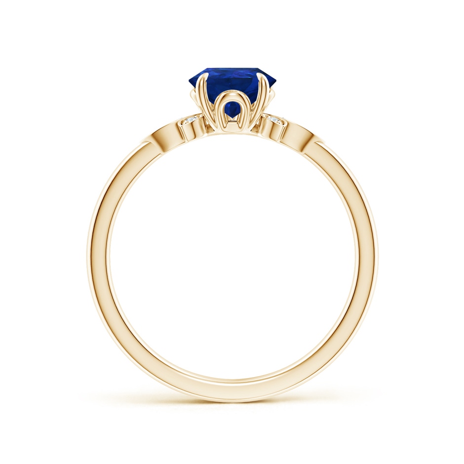 8x6mm AAA Nature-Inspired Pear-Shaped Blue Sapphire Engagement Ring in Yellow Gold side 199