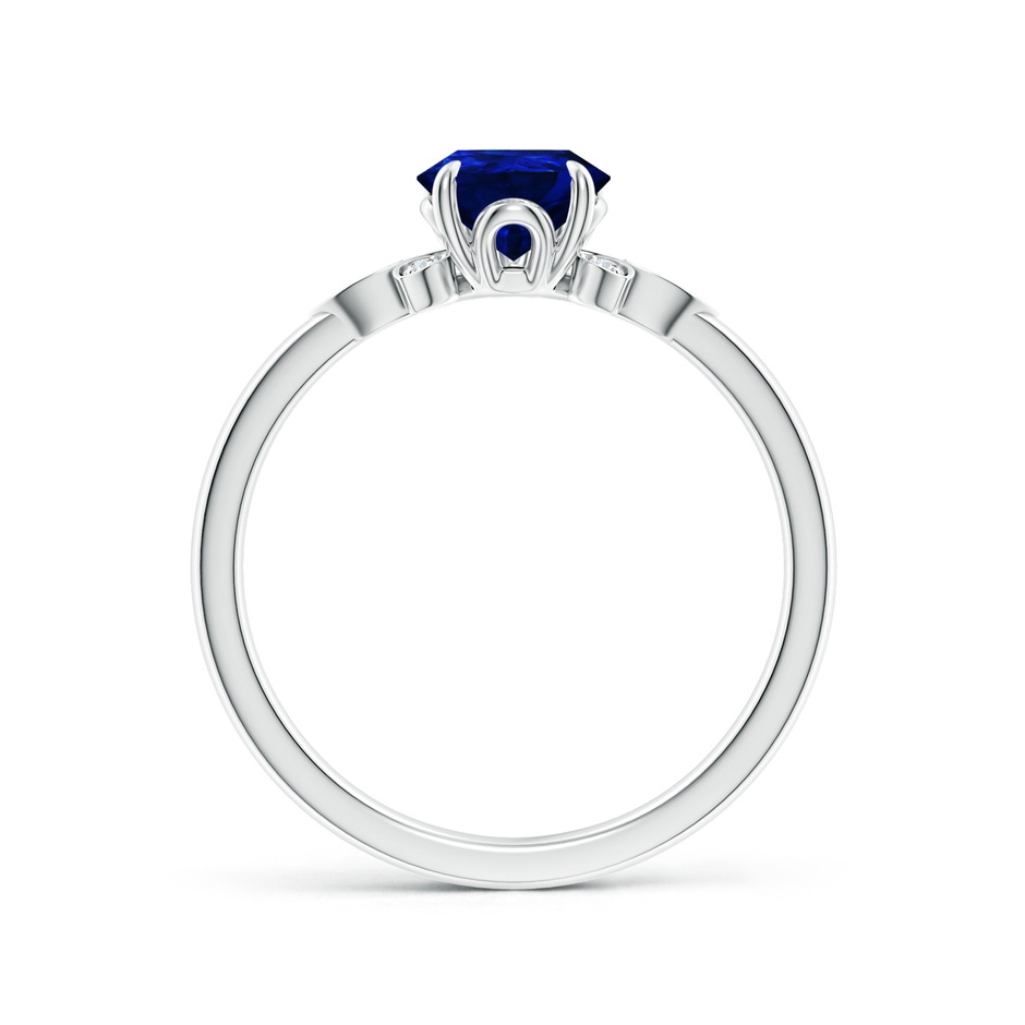8x6mm AAAA Nature-Inspired Pear-Shaped Blue Sapphire Engagement Ring in White Gold side 199