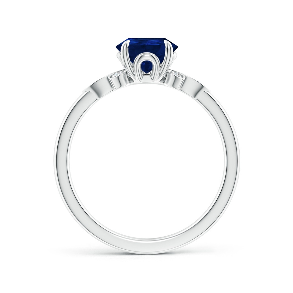9x7mm AA Nature-Inspired Pear-Shaped Blue Sapphire Engagement Ring in 18K White Gold side 199