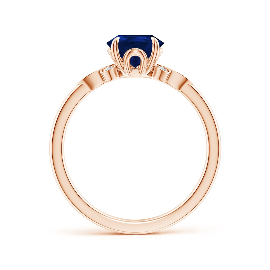 9x7mm AA Nature-Inspired Pear-Shaped Blue Sapphire Engagement Ring in Rose Gold side 199