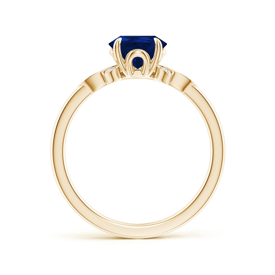 9x7mm AA Nature-Inspired Pear-Shaped Blue Sapphire Engagement Ring in Yellow Gold side 199