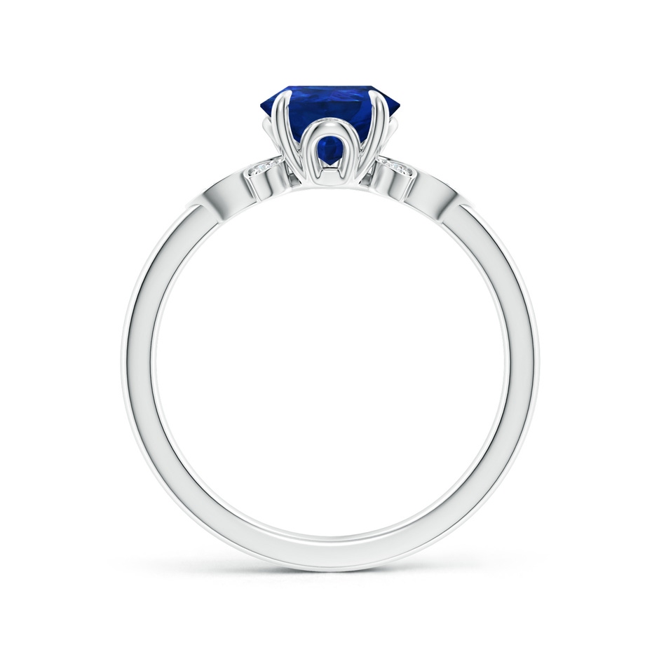 9x7mm AAA Nature-Inspired Pear-Shaped Blue Sapphire Engagement Ring in White Gold side 199