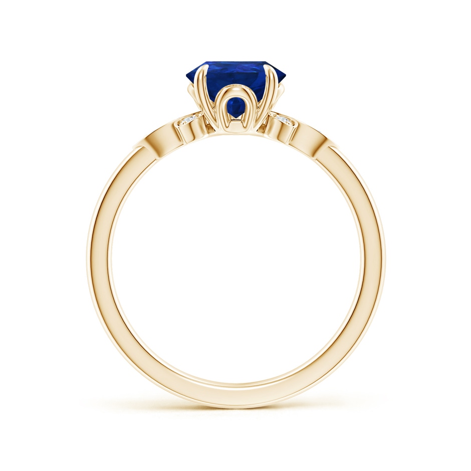 9x7mm AAA Nature-Inspired Pear-Shaped Blue Sapphire Engagement Ring in Yellow Gold side 199