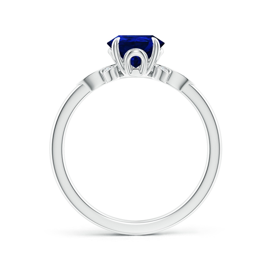 9x7mm Lab-Grown Nature-Inspired Pear-Shaped Blue Sapphire Engagement Ring in 18K White Gold side 199