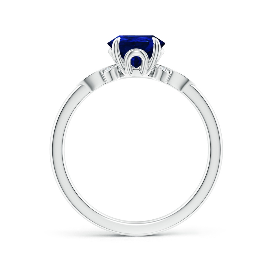 9x7mm Lab-Grown Nature-Inspired Pear-Shaped Blue Sapphire Engagement Ring in White Gold side 199