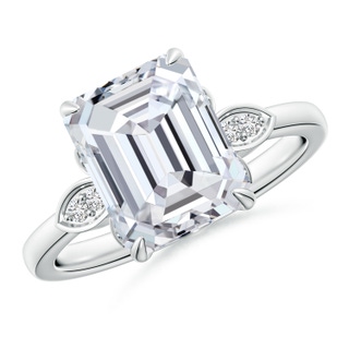 10x7.5mm HSI2 Nature-Inspired Emerald-Cut Diamond Engagement Ring in P950 Platinum