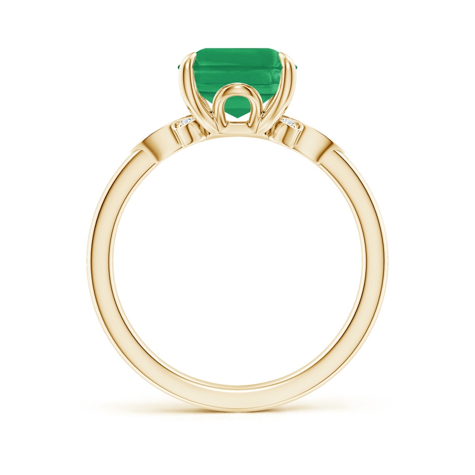 10x8mm A Nature-Inspired Emerald-Cut Emerald Engagement Ring in Yellow Gold side 199