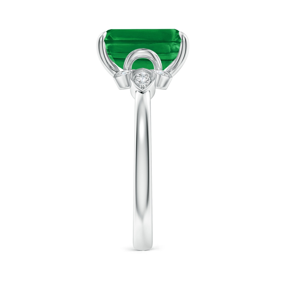 10x8mm AAA Nature-Inspired Emerald-Cut Emerald Engagement Ring in P950 Platinum side 299
