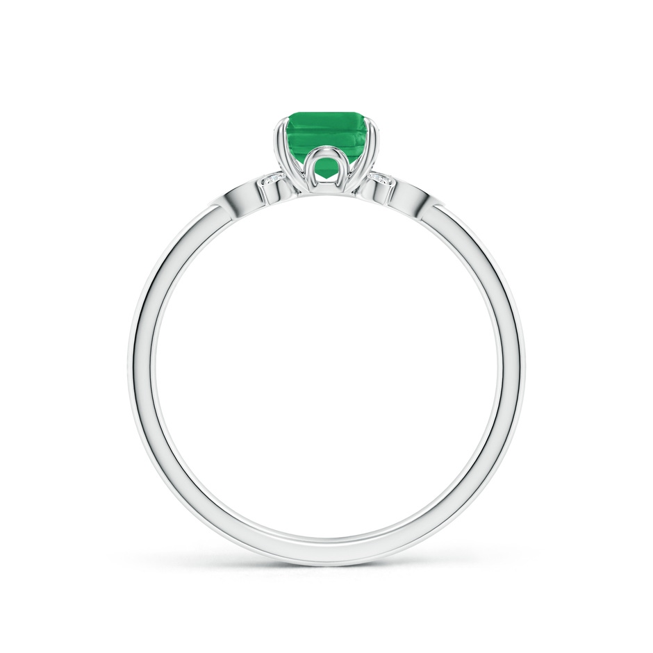 7x5mm A Nature-Inspired Emerald-Cut Emerald Engagement Ring in P950 Platinum side 199