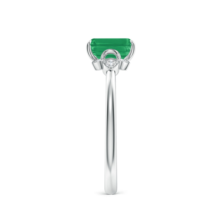 7x5mm A Nature-Inspired Emerald-Cut Emerald Engagement Ring in P950 Platinum side 299