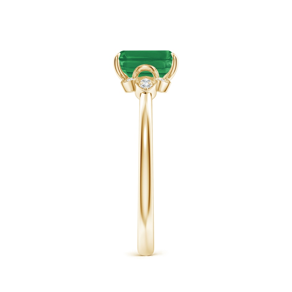 7x5mm AA Nature-Inspired Emerald-Cut Emerald Engagement Ring in Yellow Gold side 299