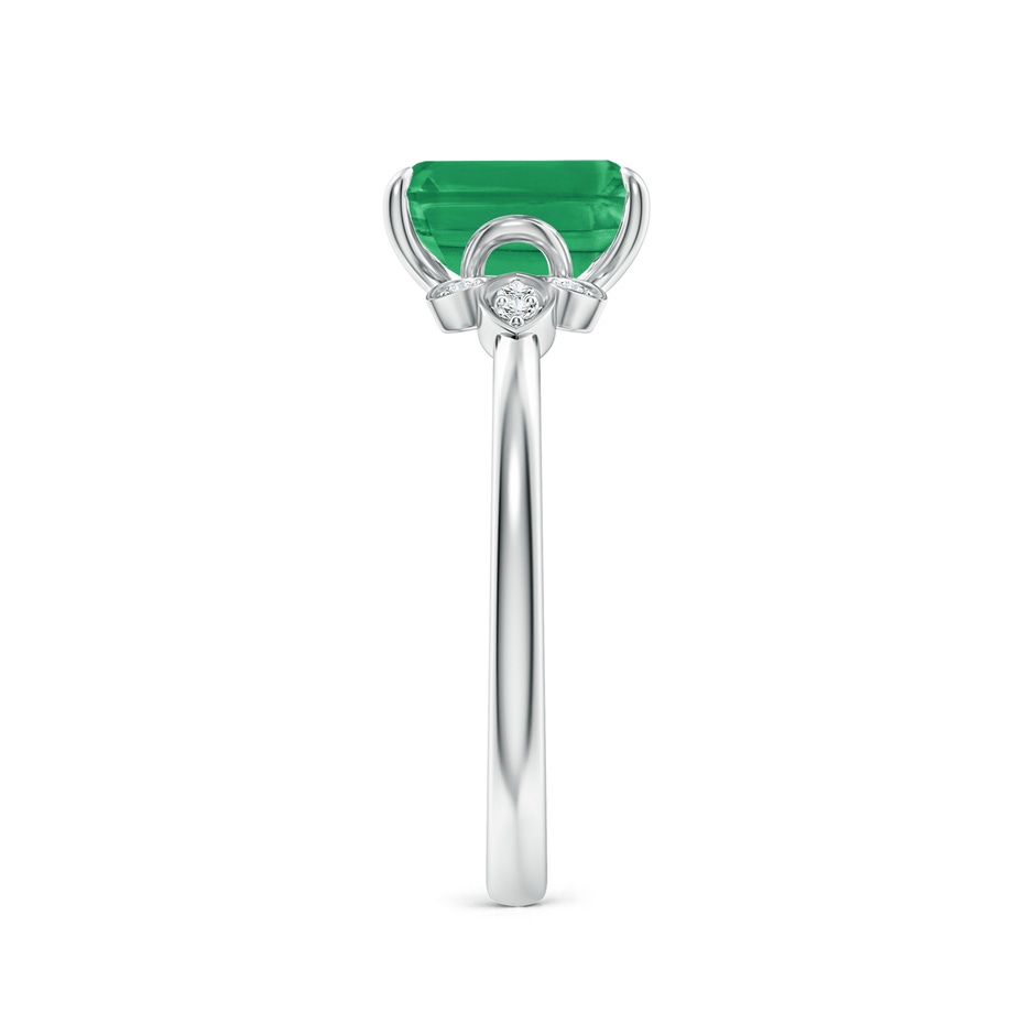 8x6mm A Nature-Inspired Emerald-Cut Emerald Engagement Ring in P950 Platinum side 299