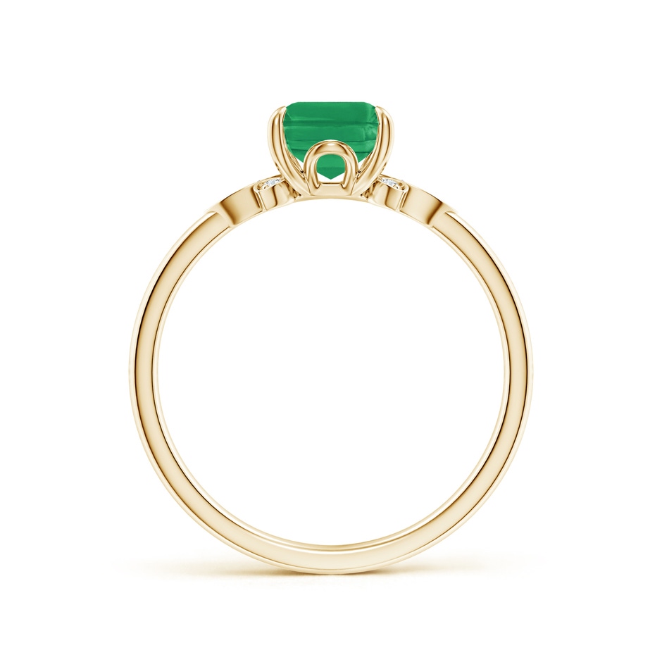 8x6mm A Nature-Inspired Emerald-Cut Emerald Engagement Ring in Yellow Gold side 199