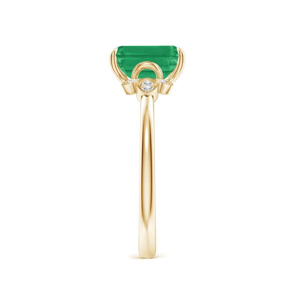 8x6mm A Nature-Inspired Emerald-Cut Emerald Engagement Ring in Yellow Gold side 299